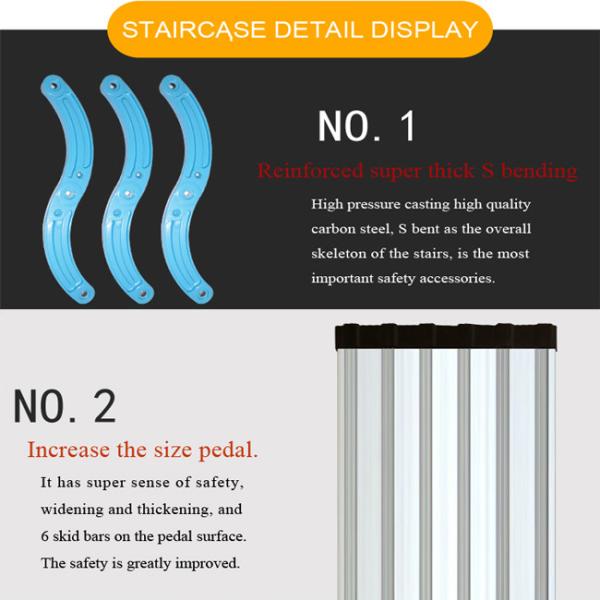 OEM Household Indoor Foldable Telescopic Loft Ladder