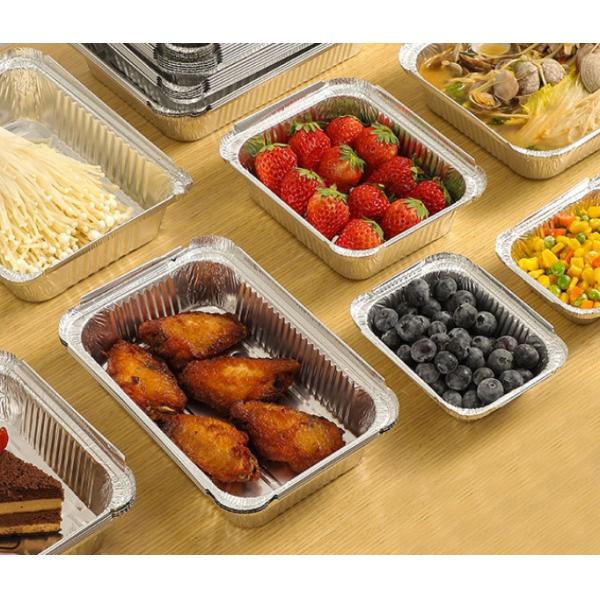 Restaurant Bakery Gold-color Baking Aluminum Foil Tray Container for Food Cooking