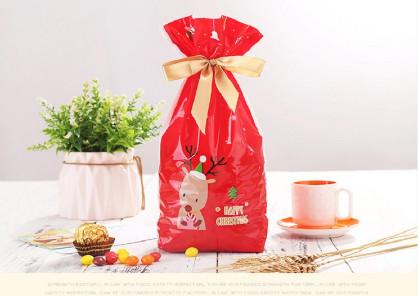 Os doces do Natal ensacam sacos plásticos do presente empacotam para sacos do deleite do favor de partido do cordão do bufete dos doces