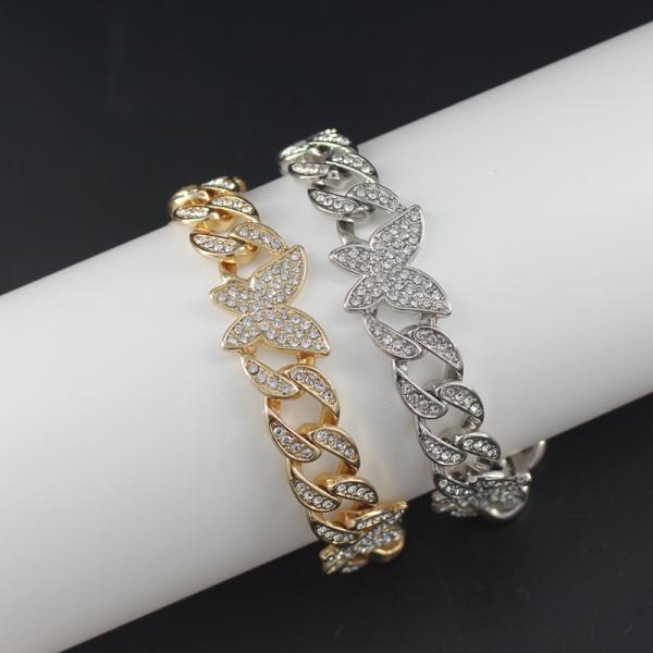Fashion Hip Hop Butterfly Link Necklace Hiphop Cuban Chain Necklace For Women Men Gifts