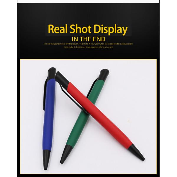 Bureau de l' école de papeterie Bevel en métal Top Pressing stylo à bille avec logo