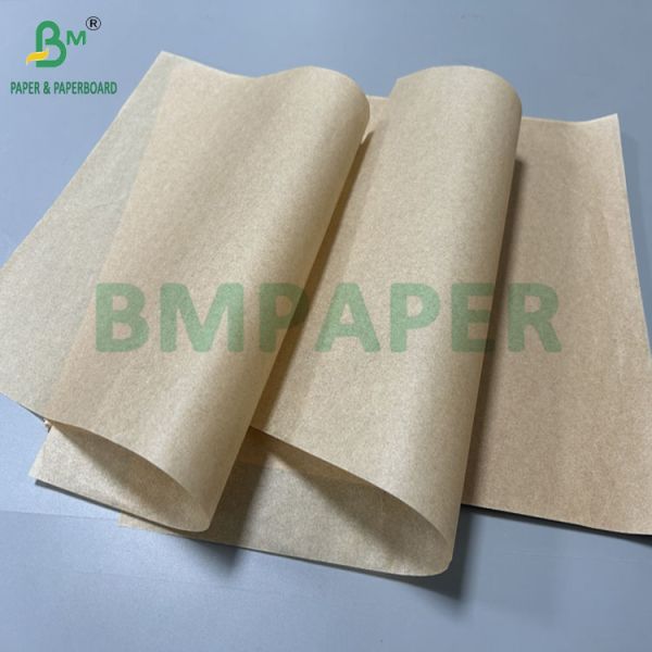 700mm 750mm 40gr 50gr Brown Color Silicone Coated Parchment Paper For Baking