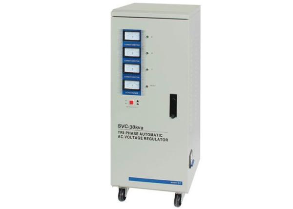 Three Phase SVC 30KVA Automatic Voltage Stabilizer Servo Motor High Accuracy