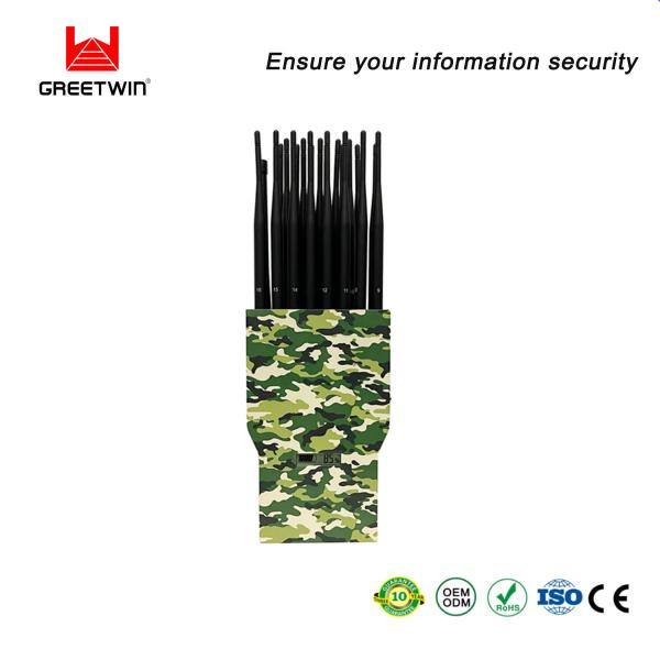 16000mAH 21.0W Wifi Signal Blocker 21 Antennas With Car Recharger