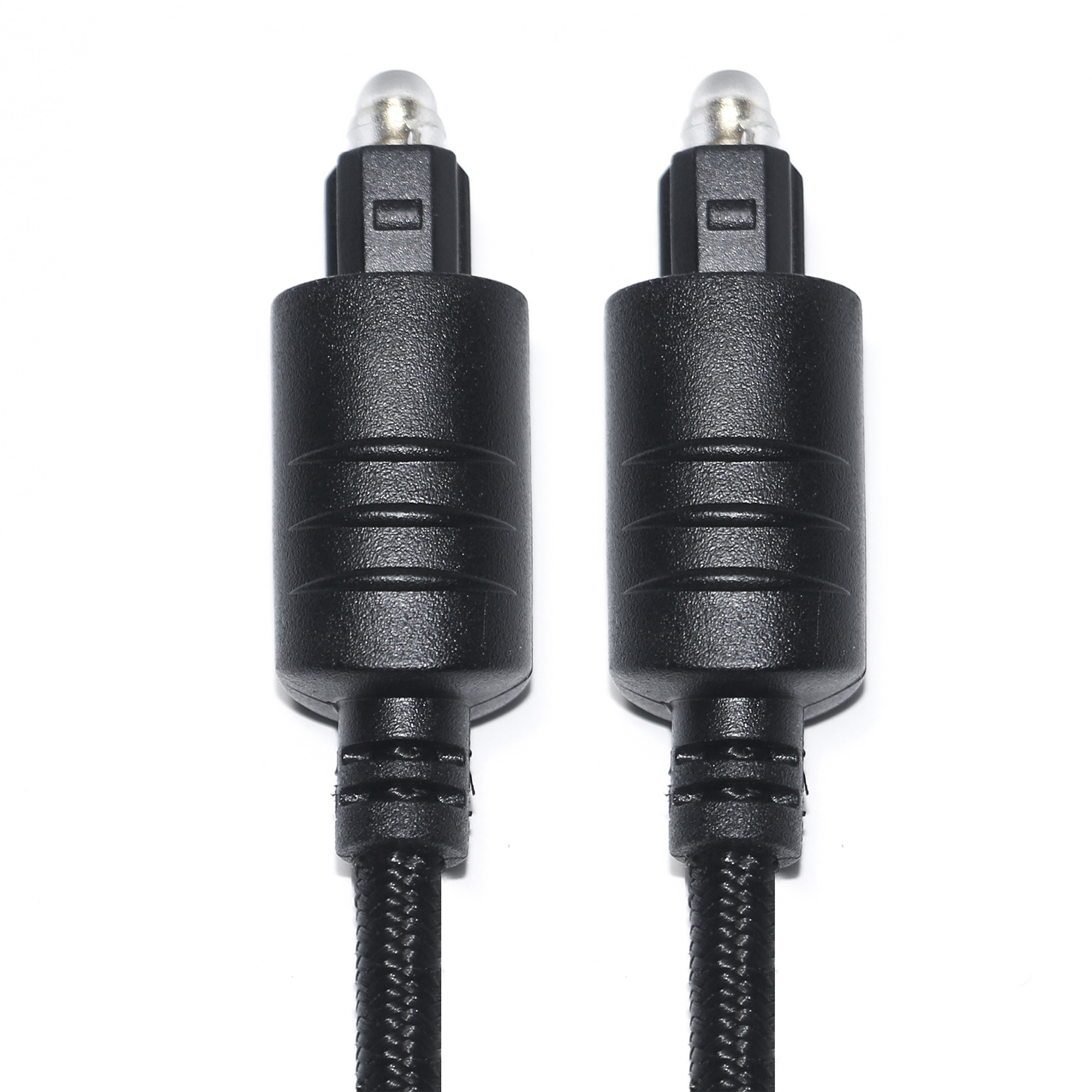 TOSLINK digital Audio Cable Black Knited Rope Plated Gold round port For DVD Player 1M 2M 3M