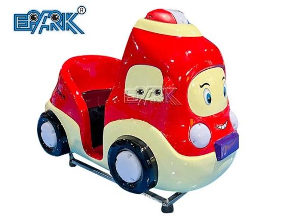 Little Red Police Car Outdoor Kiddy Ride Machine Hardware And Acrylic Material