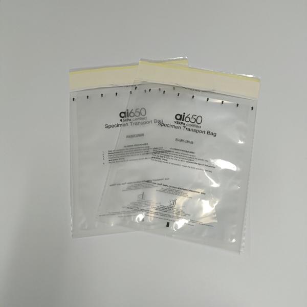 LDPE Plastic Zip Top Seal Biohazard Reclosable Specimen Bags For Healthcare