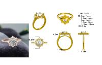 925 aniversário de prata Ring Wedding Ring do anel 1ct Moissanite de Rose Gold Halo Gray Moissanite do vintage