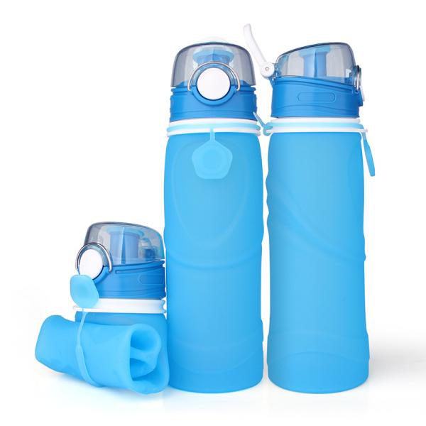 750ml Collapsible Travel Water Bottle Food Grade Material Customized Logo