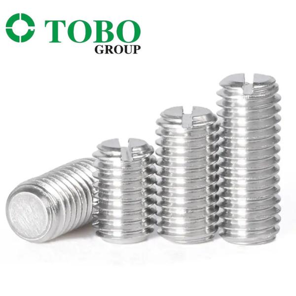 Stainless steel slotted set screw with slotted flat grub screw GB73 DIN551