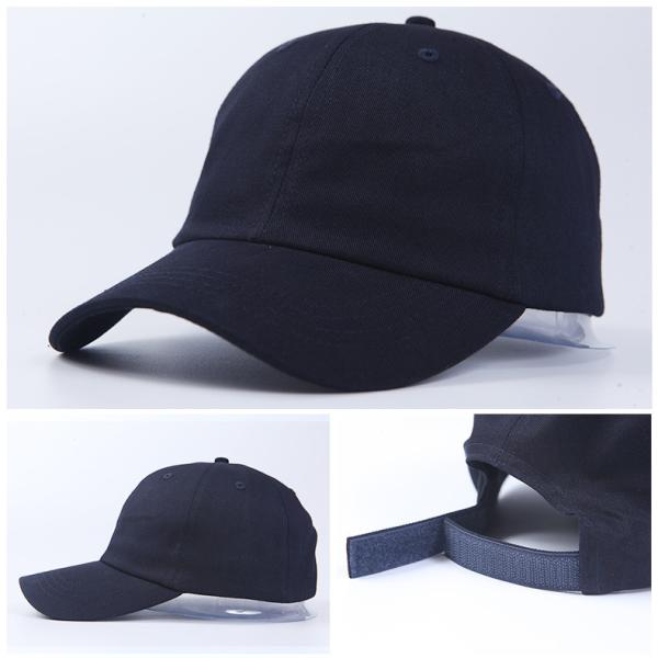 Promotional Curved Brim Black Cotton Baseball Cap Custom Trucker Cap SML Size