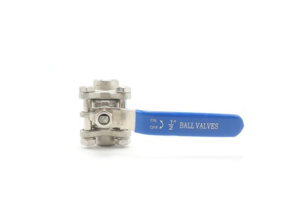 Forged Stainless Steel Valves Hygienic Ball Valves 3pcs Body Heat Resistance