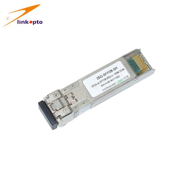 25G Ethernet Fiber Transceiver , SFP28 SR 850nm Ethernet Optical Transceiver Dual LC
