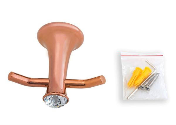 Ligação de zinco e acessório de banheiro de cristal vestido gancho de design moderno placa de ouro rosa