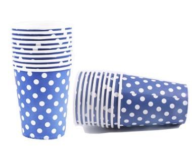 Eco Friendly Hot Liquid Paper Cups , PE Coated Thermal Paper Cups Dot Pattern
