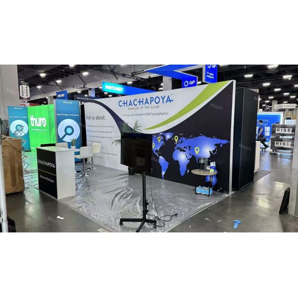 LED Fabric Exhibition Display Stands Light Box Trade Show Display