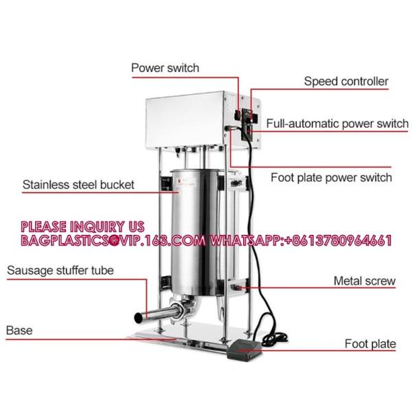 Electric Sausage Filling Machine Stuffer Vacuum Stuffers For Home Commercial Sausage Maker