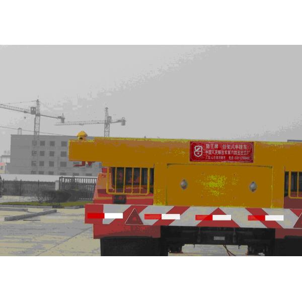 Customized Color Flat Bed Semi Trailer 40 Tons With Container Lock