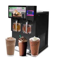 Cocktails elétricos de 110V/60Hz Margarita Granita Smoothies Cappuccinos Slush Smoothie Machine com Led Light Box 2 Tanque