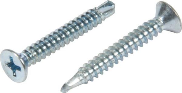 6mm Flat Head Self Drilling Screws , Stainless Steel Self Threading Screw Cross Socket