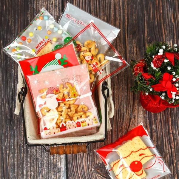 Wholesale high quality Printing opp self adhesive plastic bag for Christmas candy packing