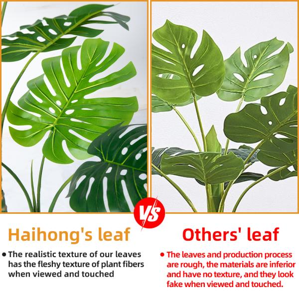130/160/200/240cm Sizes Realistic PE Foliage artificial monstera plant for Indoor Tropical Decor