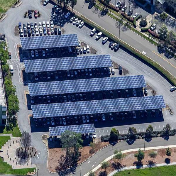 El panel Frameless abre la tierra Q345 los sistemas del montaje de 6063 picovoltios para el Carport