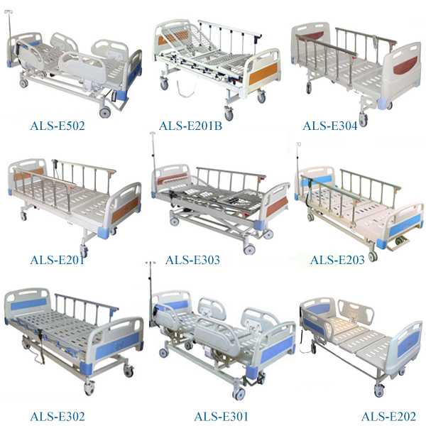 Mesh Steel Bedboard ABS Head 3 Funtion Adjustable Hospital Electric Beds (ALS-E307)