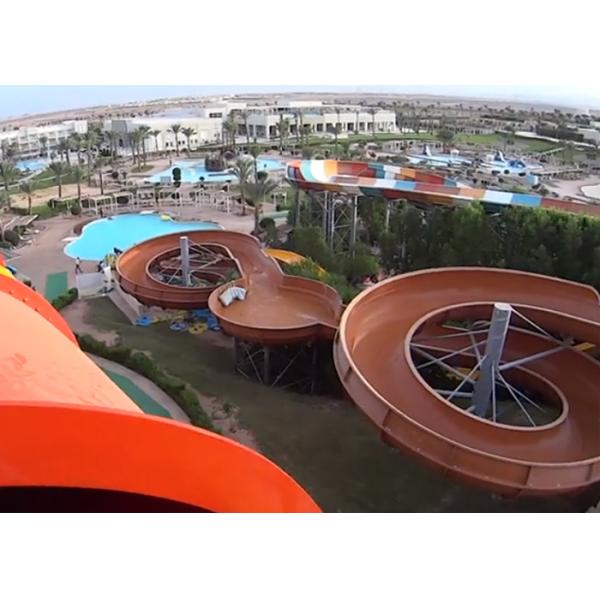 Гигантские спиральные водные горки трубки, водные горки ФРП открытого бассейна взрослые