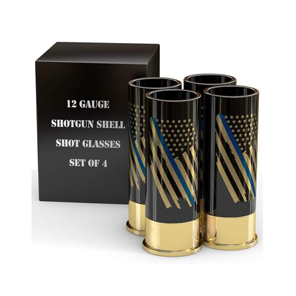 12 Gauge Shot Gun Shell Style Shot Glass Set Of 4 Plastic Shot Glasses