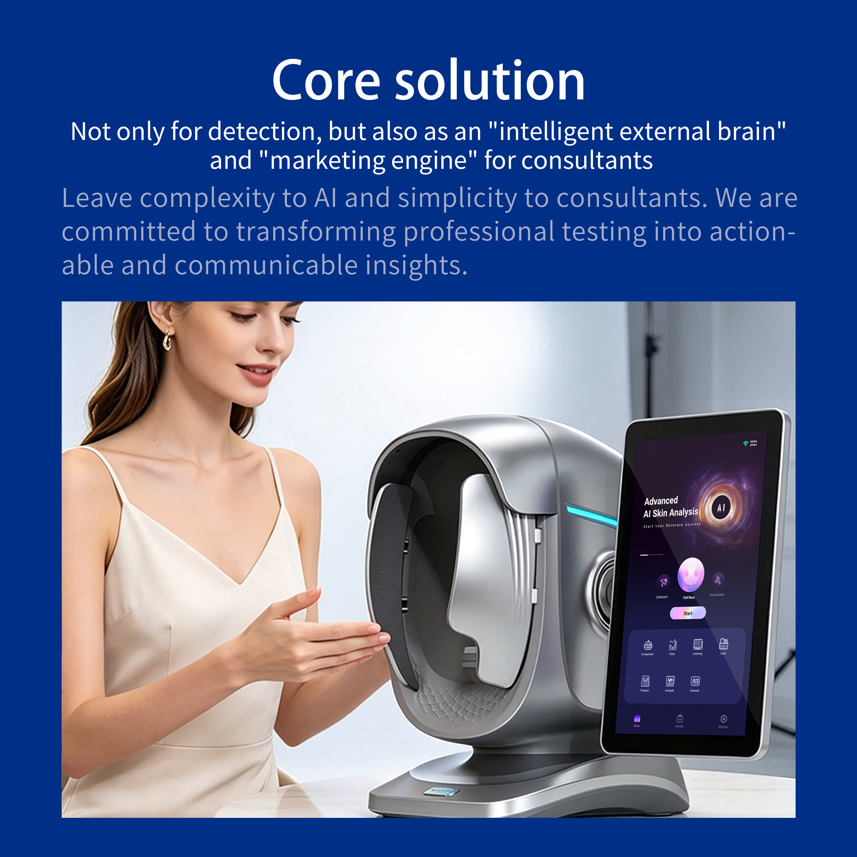X3 Skin Analyzer AI Camera Salon Facial Diagnostic Beauty Detector HD Scanner Machine Equipment