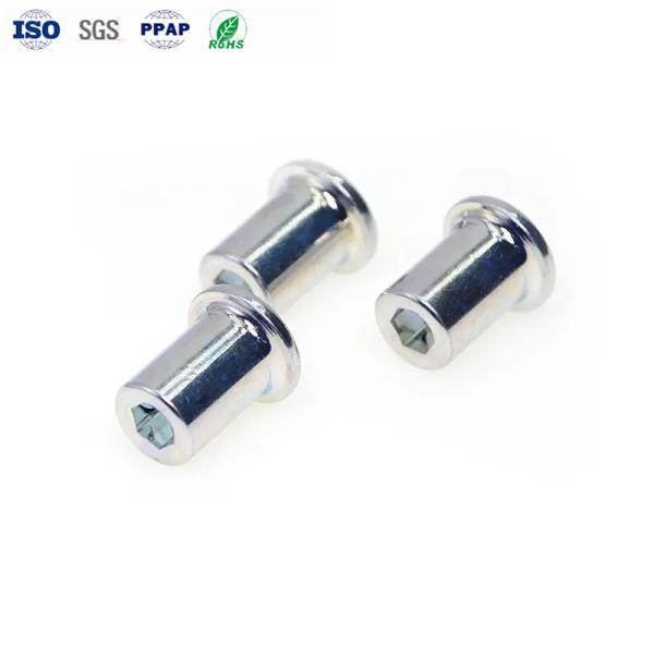 M2.0-M8.0 Reverso de fijación de bloqueo de la nuez de acero carbono azul zinc