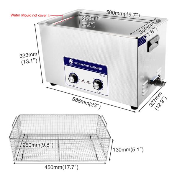 уборщик таймера 30L SUS304 600W 30min механический ультразвуковой