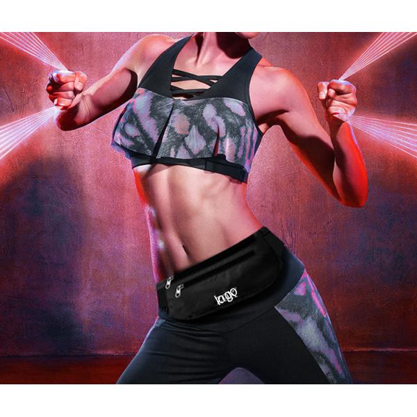 Multi-functional outdoor two zipper pockets travel belt mobile phone waist bag