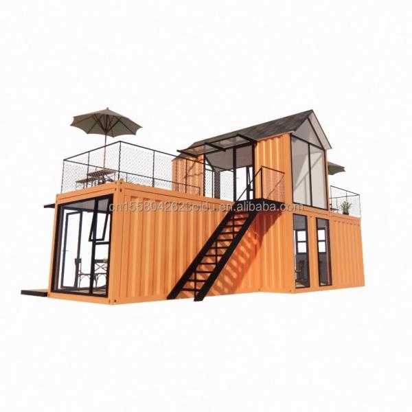 Customized Sloping Roof Steel Structure Villa Wall 50/75/100mm Wave Sandwich Panel Bathroom and 3 Bedroom Container House