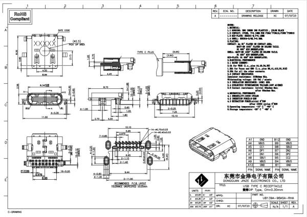 Surface Mount Electrical Connector Accessories Contact Resistance 20mΩ Max