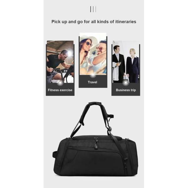 Waterproof Travel Bags Anti Tear 34.5L Hand Luggage Backpack