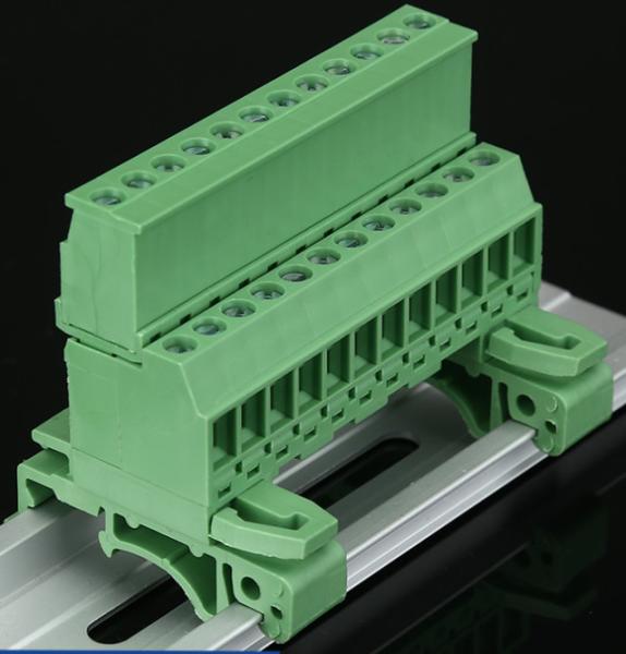 RD 2EDGUVK 5.08MM 2P-24P 300V 15A green color brass terminal block use in DIN rail