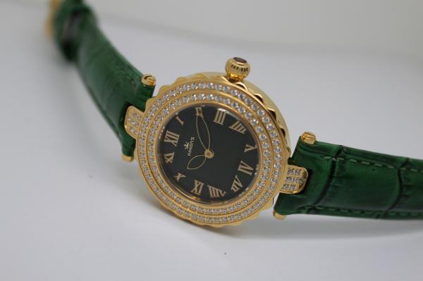 OEM Steel Women Jewelry Watch Diamond Decoration Leather Band Wrist Watch