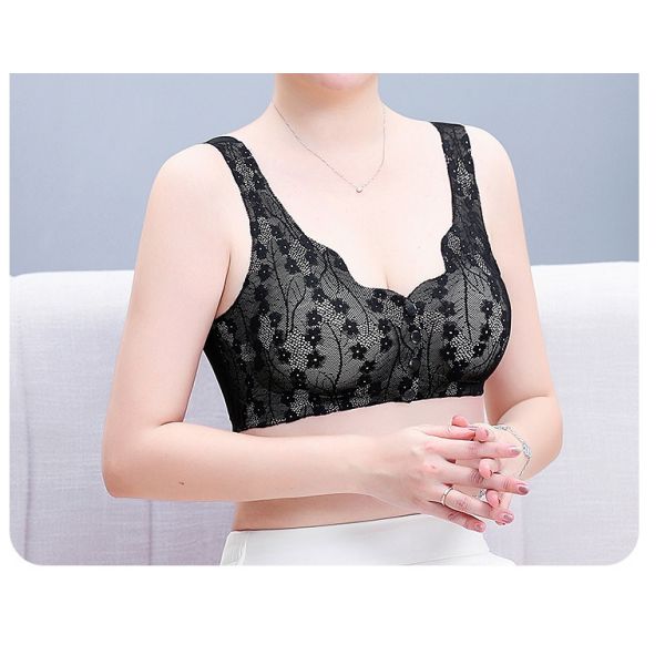 2025 New Arrival Front Closure Bra for Women Lace Seamless Women Sporty Wire Free Middle Age Ladies Women Bra