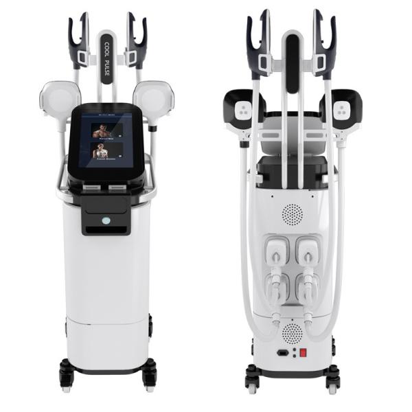 4 Handles Body Slimming Machine Screen 15.6 Inch Cool Sculpting Magnetic Thin Muscle Building