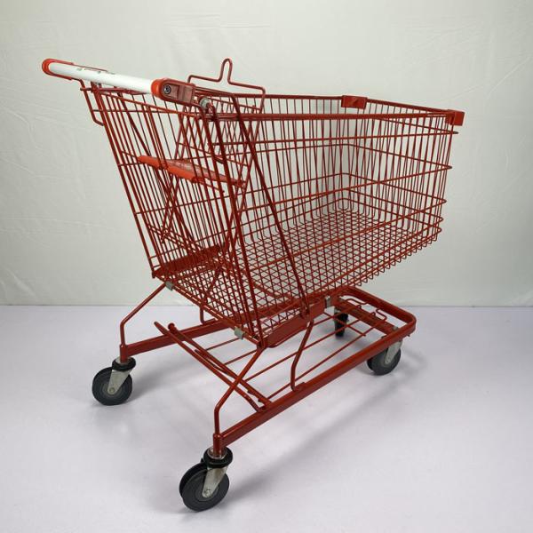 type asiatique chariot de capacité élevée d'épicerie générale 240L à achats en métal d'acier