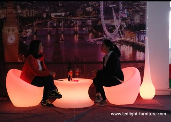 Battery Powered Commercial LED Light Furniture , Mobile Lounge LED Bar Furniture