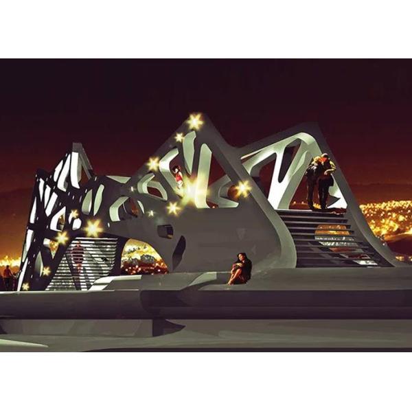 Plaza Large Fiberglass Outdoor Statues Decorative Statues Painted Mirror Surface