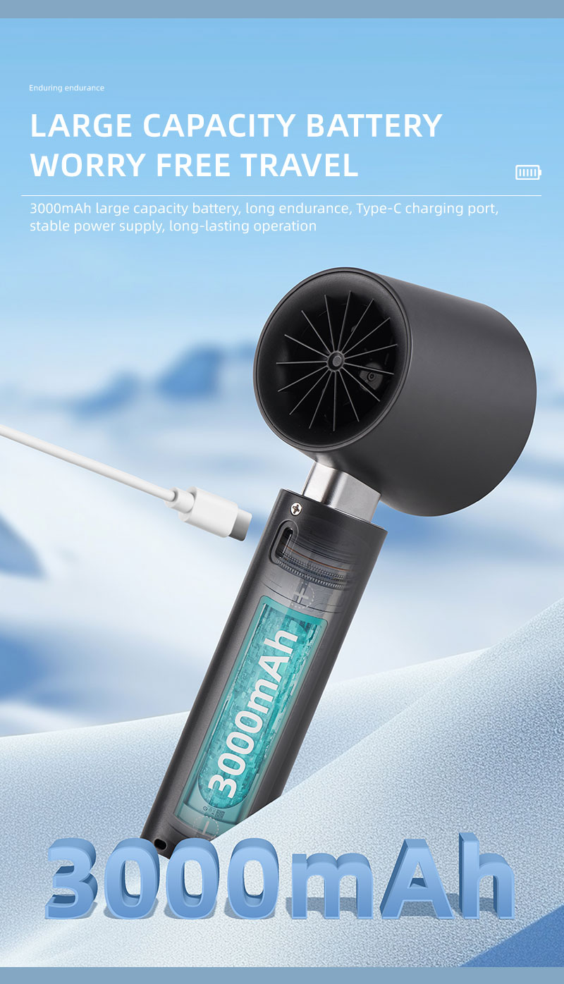 2025 New Custom Logo 3000mah Mini Fan Pocket Small Rechargeable Handheld High Speed Portable Fan With Display