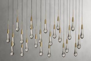 Lumière de pendentif de pluie de 50 litres Lustre linéaire de 50 watts pour la