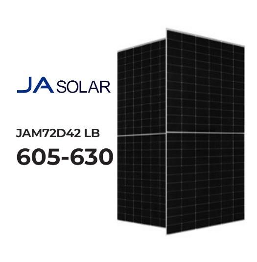 182mmx182mm Tamanho da célula 605W 615W 625W US Stock JA N Tipo Bifacial Painel Solar de vidro duplo