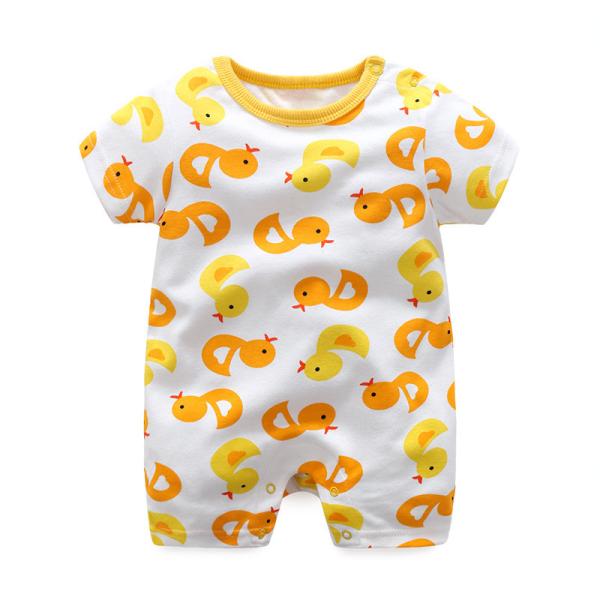Soft Cute Newborn Baby Clothes Short Sleeve Bodysuit Baby Boys And Girls