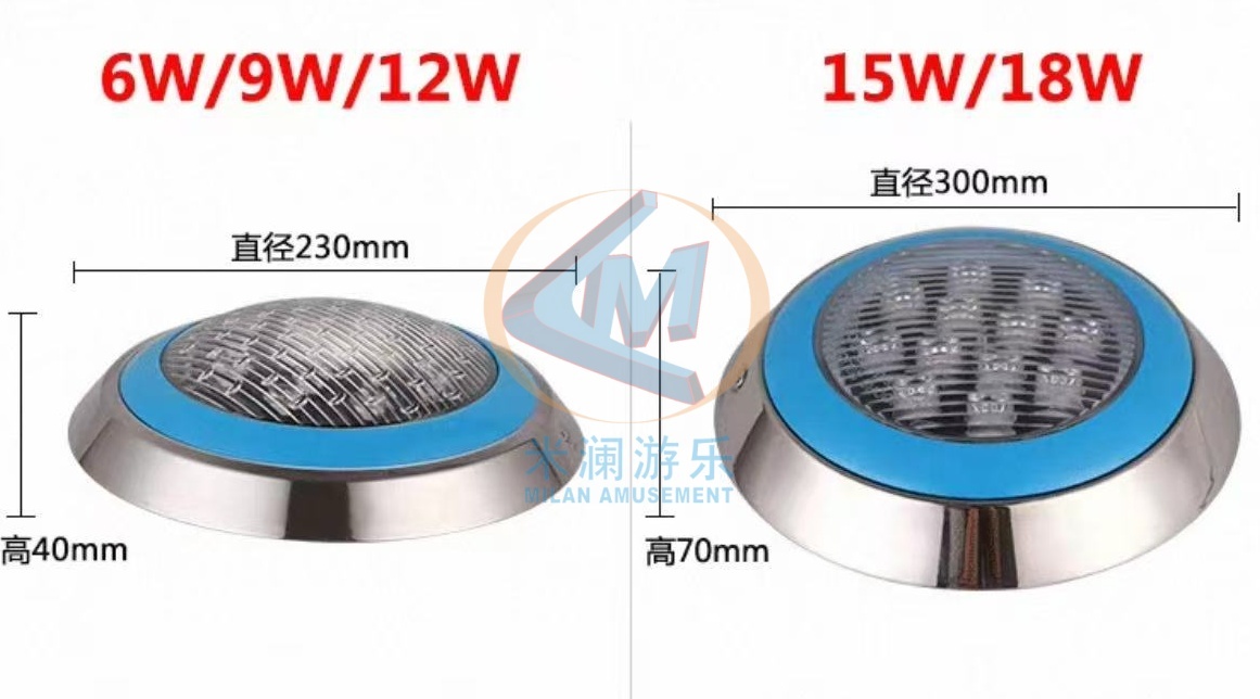 Waterproof LED Pool Wall Light – Stainless Steel Underwater Lamp for Swimming Pools & Water Parks