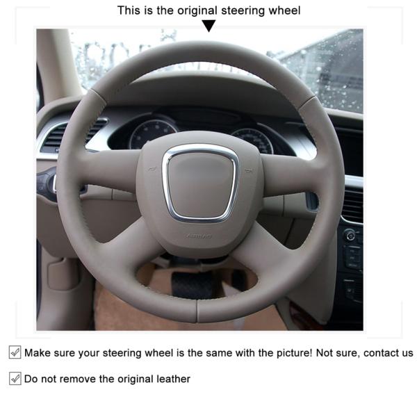 Audi Q5 Q7 A3 8P Sportback A4 B8 B7 A6 C6 Avant 4-Spoke Carbon Steering Wheel Cover